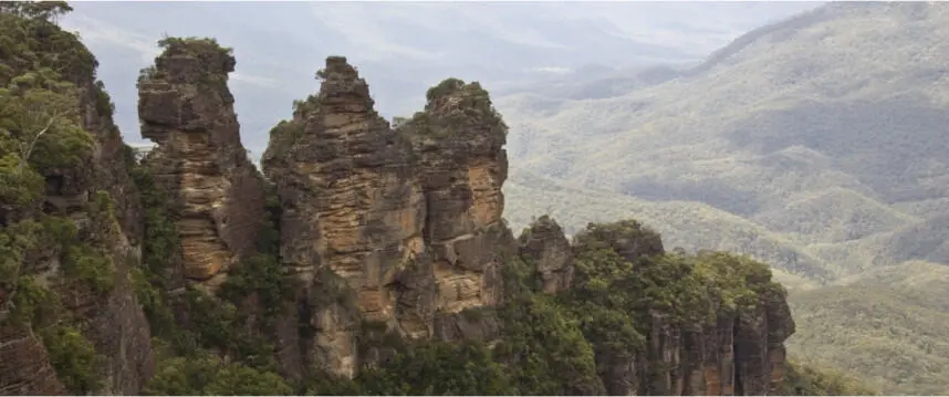 Die Three Sisters in den Blue Mountains Blick in die Tiefe an den Kanangra - фото 56