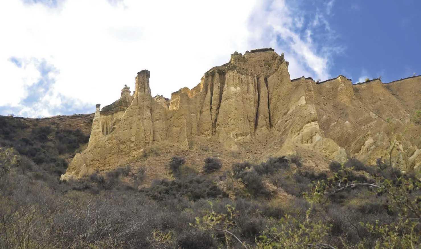 Felsen aus Sand die Clay Cliffs Omarama selbst bietet außer für uns zu teure - фото 52
