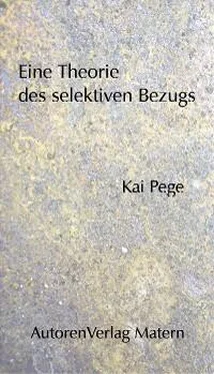 Kai Pege Eine Theorie des selektiven Bezugs обложка книги