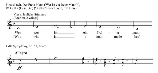 Skizzenvergleich Der freie Mann und das Finale der fünften Sinfonie Wer wer - фото 6