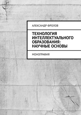 Александр Фролов Технология интеллектуального образования: научные основы. Монография обложка книги