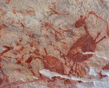 Detalle de escena pictórica de Tradición Nordeste TND Estilo capivara - фото 38