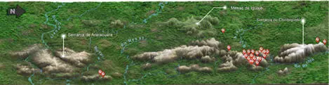 Mapa 4 Corte isométrico de la localización de los sitios arqueológicos norte - фото 66