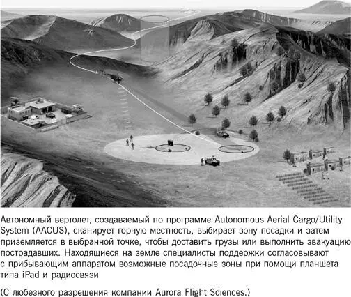 Беспилотный вертолет на большой скорости приближается к посадочной зоне Он - фото 16