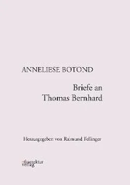 Anneliese Botond Briefe an Thomas Bernhard обложка книги