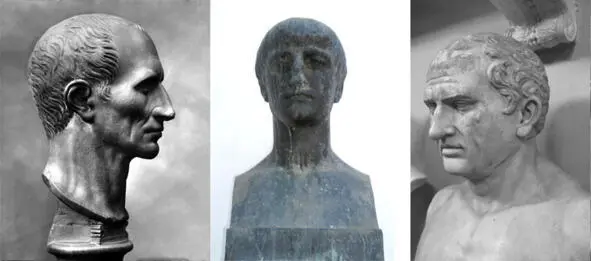 Предполагаемые бюсты Кая Юлия Кесаря Марка Аннея Лукана и Марка Туллия - фото 6