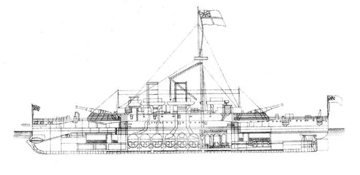 Diagrama del acorazado británico HMS Benbow T A Brassey The Naval Annual - фото 10