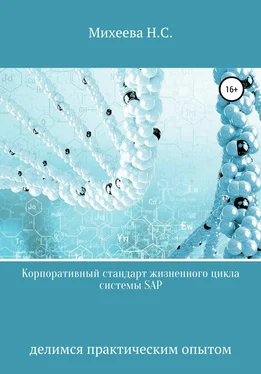 Наталия Михеева Корпоративный стандарт жизненного цикла системы SAP обложка книги