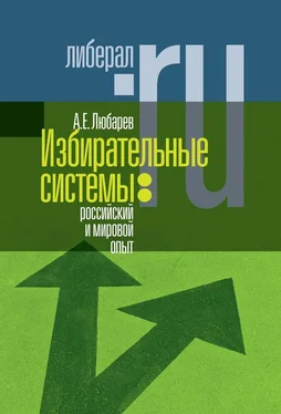 Аркадий Любарев Избирательные системы: российский и мировой опыт обложка книги