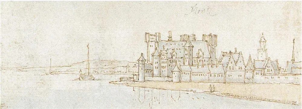 Abb 2 Martinsburg Ansicht von Norden Zeichnung von Wenzel Hollar vor 1631 - фото 6