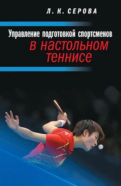 Лидия Серова Управление подготовкой спортсменов в настольном теннисе обложка книги