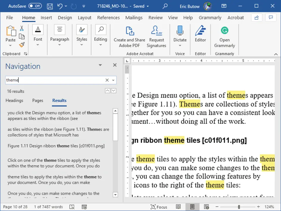 FIGURE 12List of search results Replacing in the Ribbon Sometimes you may - фото 9