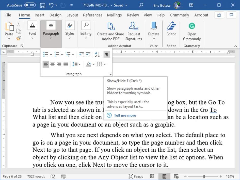FIGURE 17ShowHide icon Now you see all the paragraph marks and other - фото 16