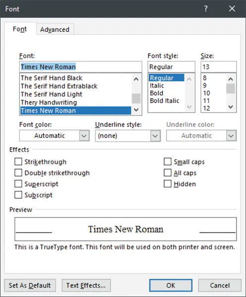 FIGURE 18Font dialog box Now the text is hidden and doesnt show up at all - фото 18