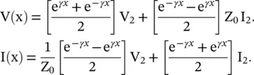 The voltage and current at the input port1 are obtained for x ℓ Above - фото 341
