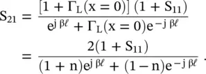 The present line network is symmetrical and reciprocal It has S 11 S 22and S - фото 448