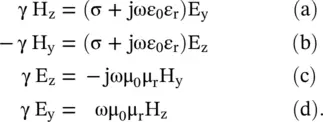 In the above equations the complex propagation constant γ is given by equation - фото 891