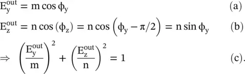 Equation 4628cshows that an ellipse is traced by the Efield in the - фото 946