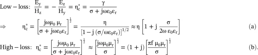 The characteristic impedance ie the intrinsic impedance η c of a highloss - фото 893