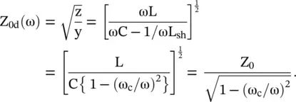 For the case ω ω c the characteristic impedance Z odis an imaginary - фото 531
