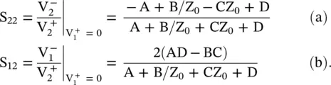 If the network is reciprocal AD BC 1 ie S 12 S 21 For the symmetrical - фото 478