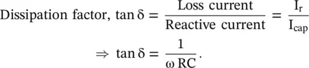 Therefore the dissipation factor ie the loss tangent tan δ of lossy - фото 665
