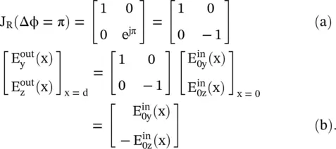It is noted that at the output of the halfwave plate the phase difference - фото 942
