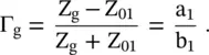 The output reflection coefficient Γ 2at the port2 is obtained from equations - фото 408