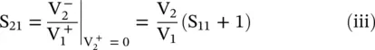 However the port voltage V 2computed from the port current is Finally S 21is - фото 421