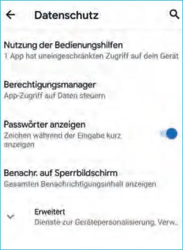 Sie können alle Berechtigungen einer App überprüfen Dazu tippen Sie in der - фото 38