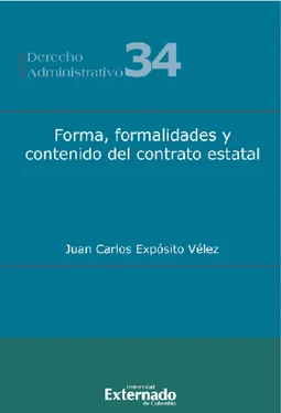 Juan Carlos Exposito Forma, formalidades y contenido del contrato estatal обложка книги