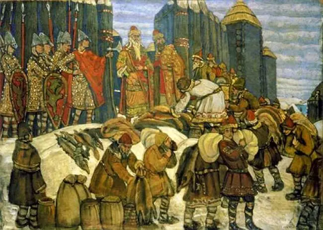Сбор дани Картина Рериха Обособленность пришлой варяжской части общества - фото 3