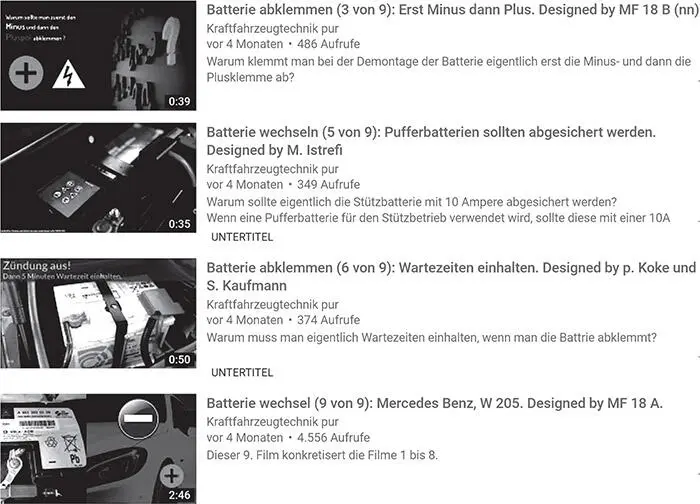 Abbildung 1 Verschiedene Handlungsprodukte MP4Filme zu einer Lernsituation - фото 1