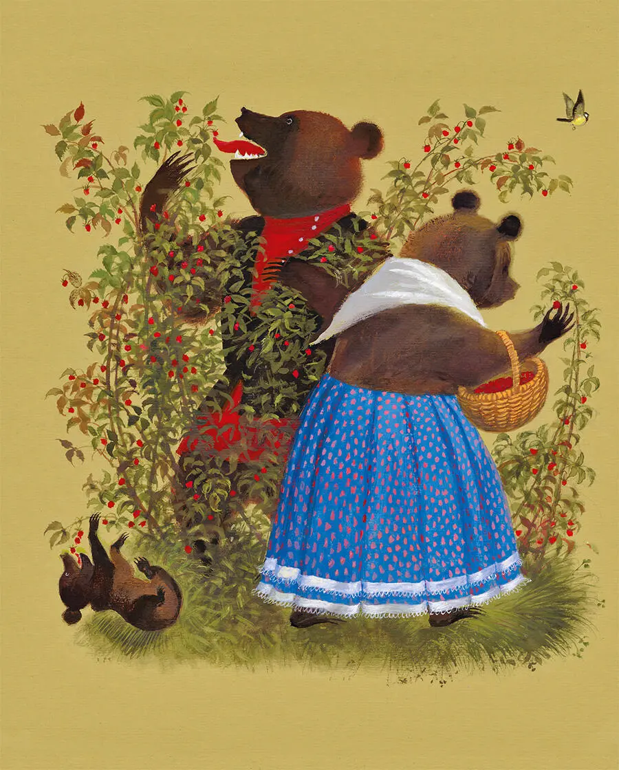 Сказки Три медведя Одна девочка ушла из дома в лес В лесу она заблудилась и - фото 1
