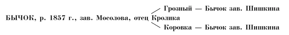 Целый ряд дочерей Бычка рожденных в разное время и в разных заводах оказались - фото 14