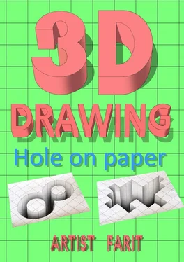 Artist Farit 3D drawing. Hole on paper обложка книги
