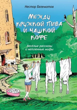 Нестор Бегемотов Между кружкой пива и чашкой кофе. Весёлые рассказы и нетленные мифы обложка книги