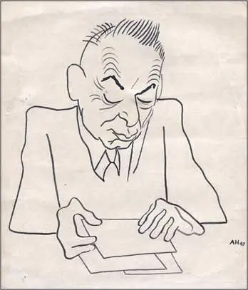 Карикатуры чешского художника Адольфа Гофмейстера 1947 г Кольман с женой - фото 15