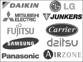 Logotipos de algunas marcas de equipos de climatización Un verdadero - фото 12