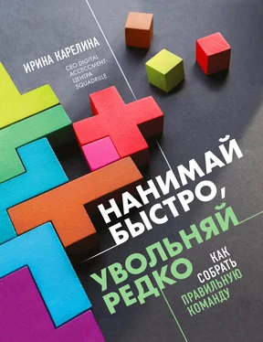 Ирина Карелина Нанимай быстро, увольняй редко. Как собрать правильную команду обложка книги