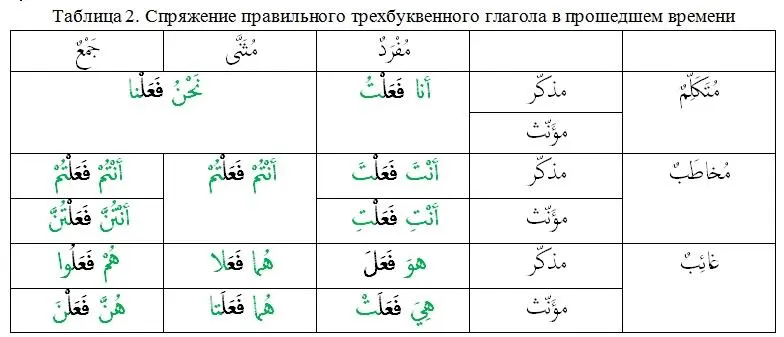 Таблицу 2 спряжений правильного трехбуквенного глагола в прошедшем времени - фото 5