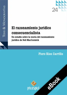 Piero Ríos El razonamiento jurídico consecuencialista обложка книги