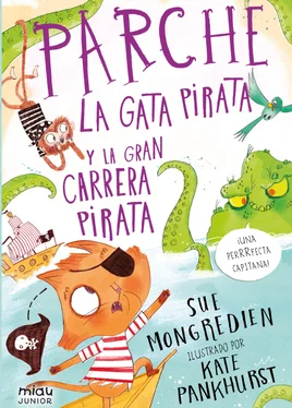 Sue Mongredien Parche, la gata pirata y la gran carrera pirata обложка книги