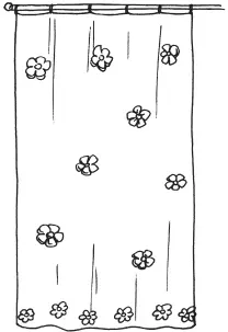 Рис 91 Занавеска украшенная цветками из ткани Такие цветы замечательно - фото 95