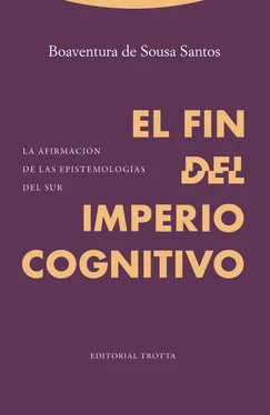 Boaventura de Sousa Santos El fin del imperio cognitivo обложка книги