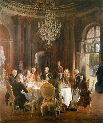 Tafelrunde bei Friedrich II in Sanssouci Gemälde Adolph von Menzel - фото 20