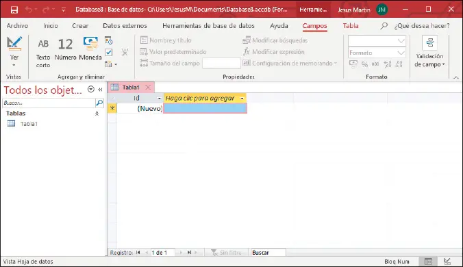 Primera tabla a diseñar 62 Apertura de una base de datos Para abrir una - фото 22