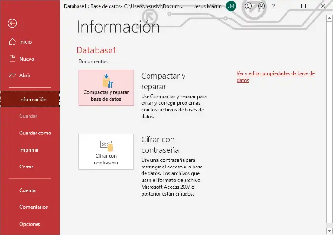 Para abrir una base de datos se seleccionará la opción Abrir del menú Archivo o - фото 20