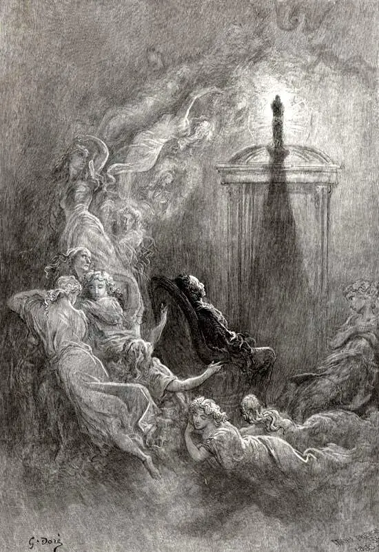 But the raven sitting lonely on the placid bust spoke only That one word as - фото 15