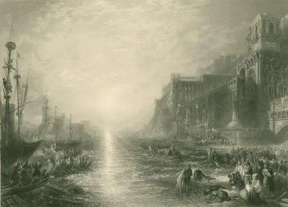 Sunset of Carthage Medieval engraving Fifty years of peace Carthage pays - фото 34